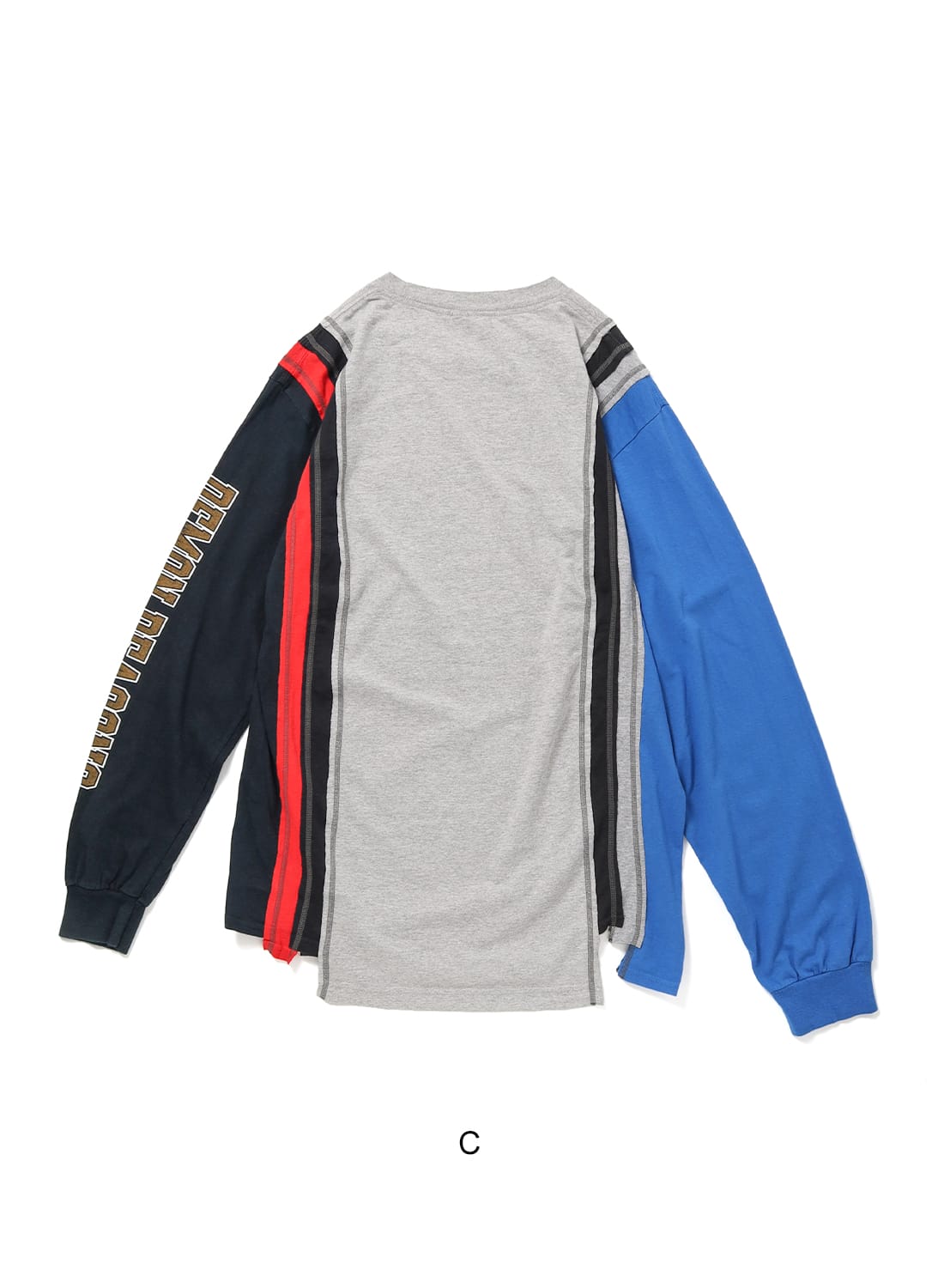 ■韓国■ VIVALUV製作 ■ ハイウェスト シャーリング ストライプ REBUILD by NEEDLES（リビルドバイニードルズ）7 Cut L/S Tee