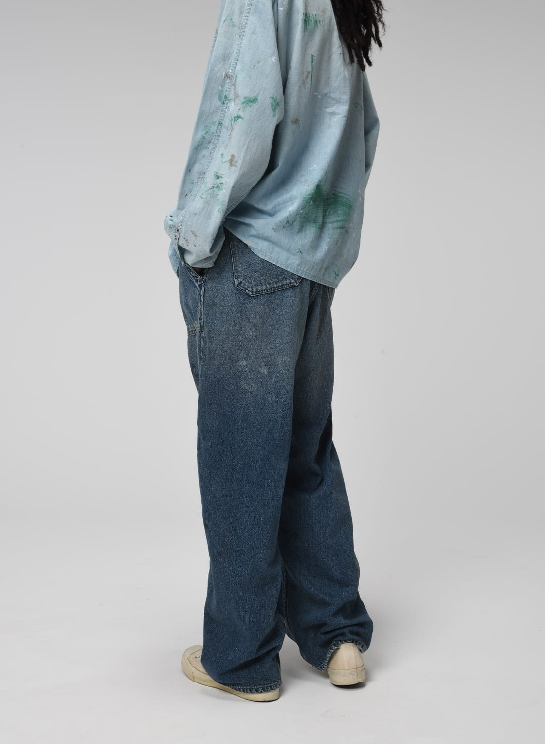 BOWWOW トラウザー パンツ LAST 1】BOWWOW「STAINED WORK TROUSERS - ワークトラウザー