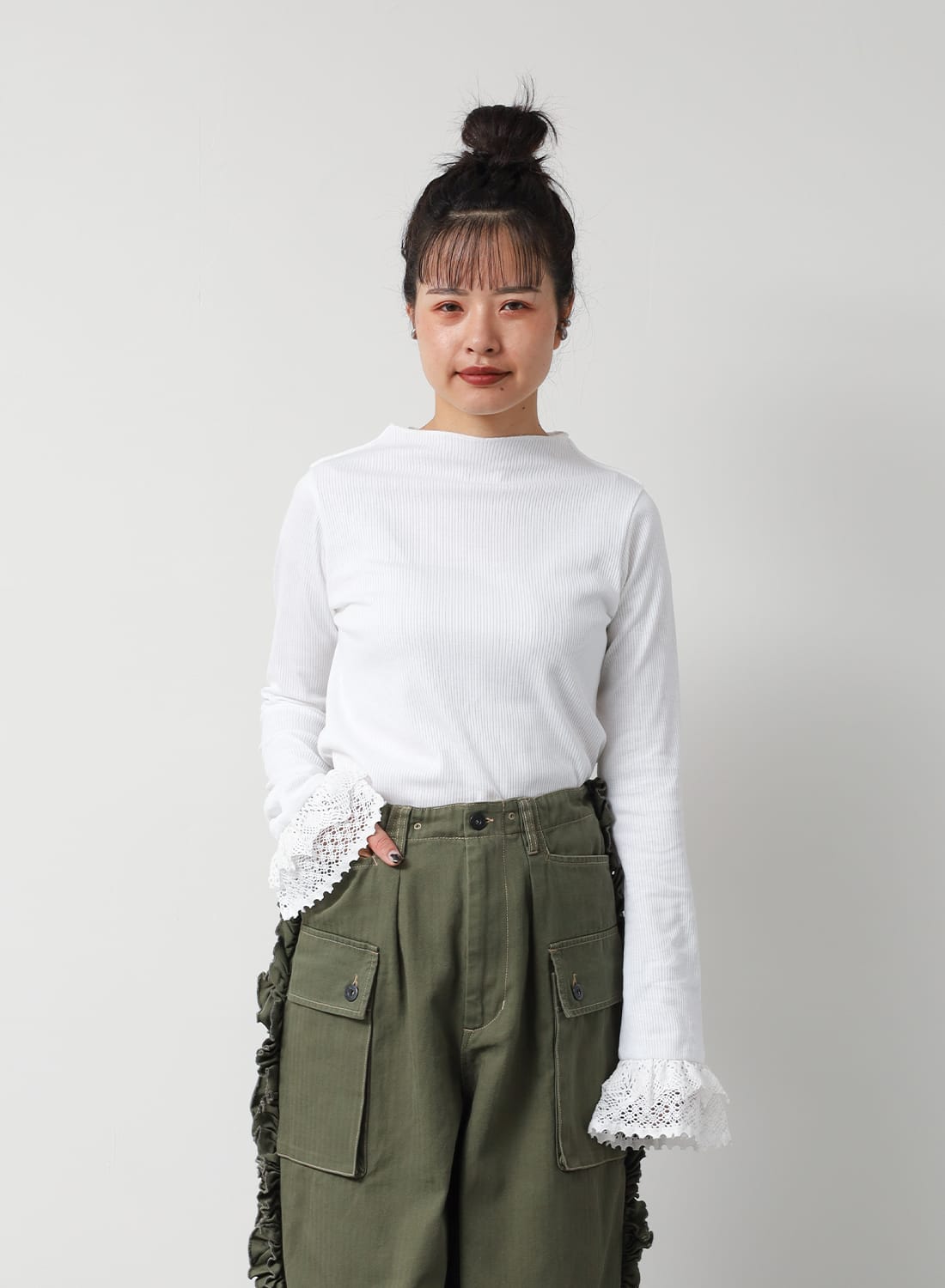 rhodolirion nepenthes リブ　レース　カットソー rhodolirion nepenthes リブ レース カットソー - メルカリ