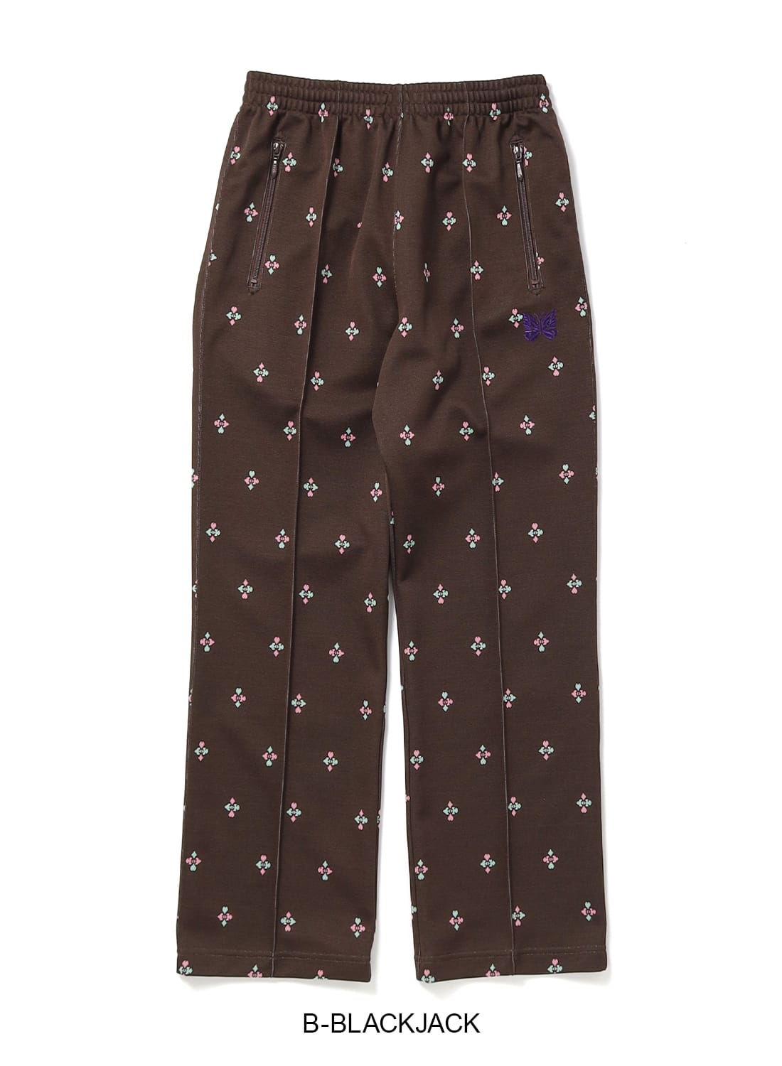 坂本商店 極美品 NEEDLES トラックパンツ S 総柄 ジャガード NEEDLES(ニードルズ)TRACK PANT - POLY JQ.(トラックパンツ ジャ