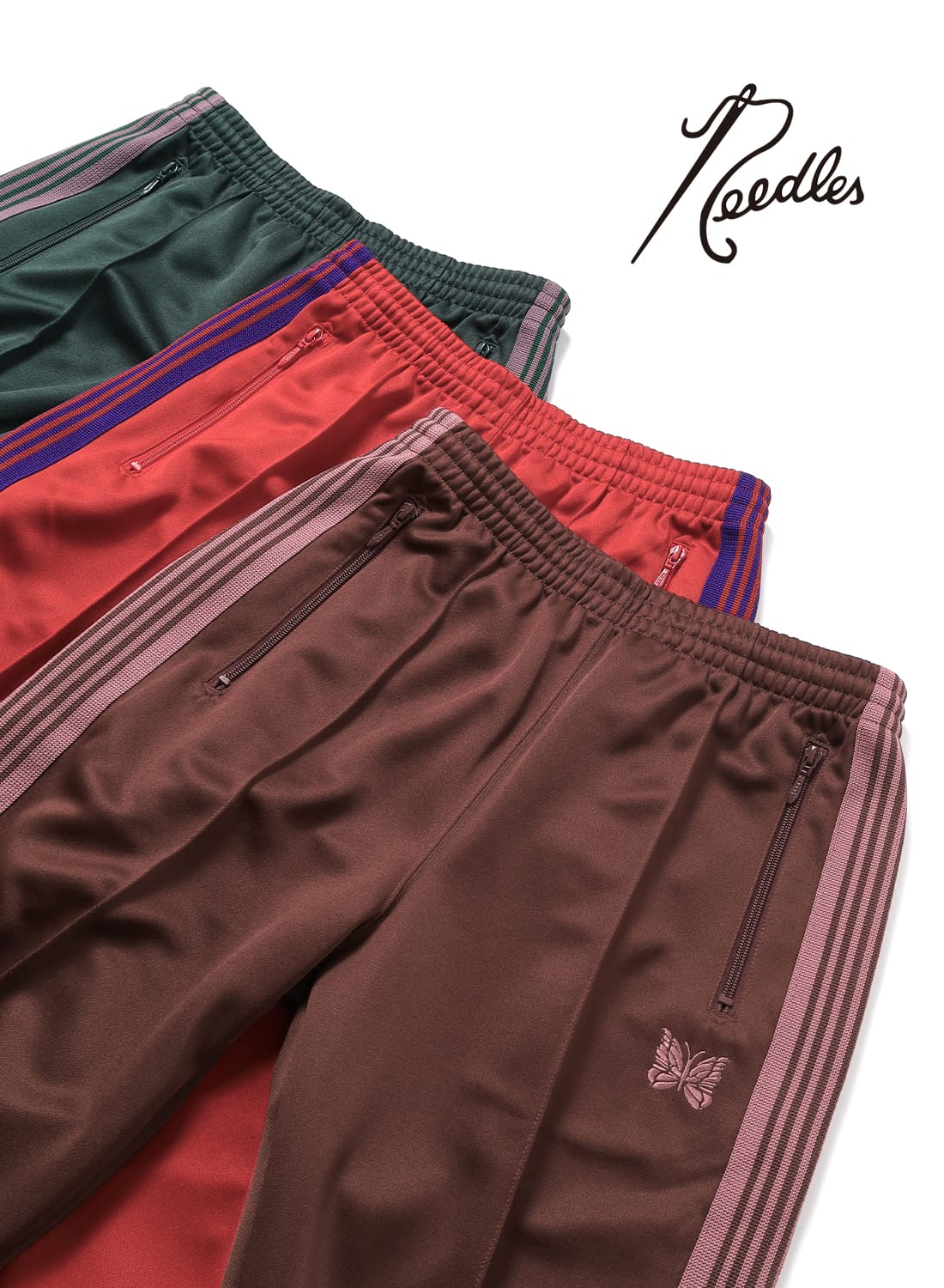 Needles Track Pant Poly Smooth トラックパンツ L TRACK PANT - POLY JACQUARD|トラックパンツ - ポリエステル