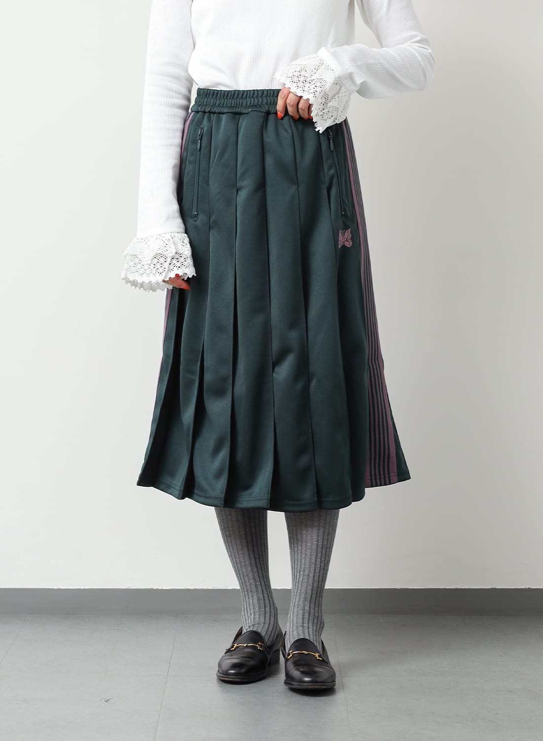 NEEDLES(ニードルズ)/PLEATED TRACK SKIRT(プリーツ トラック