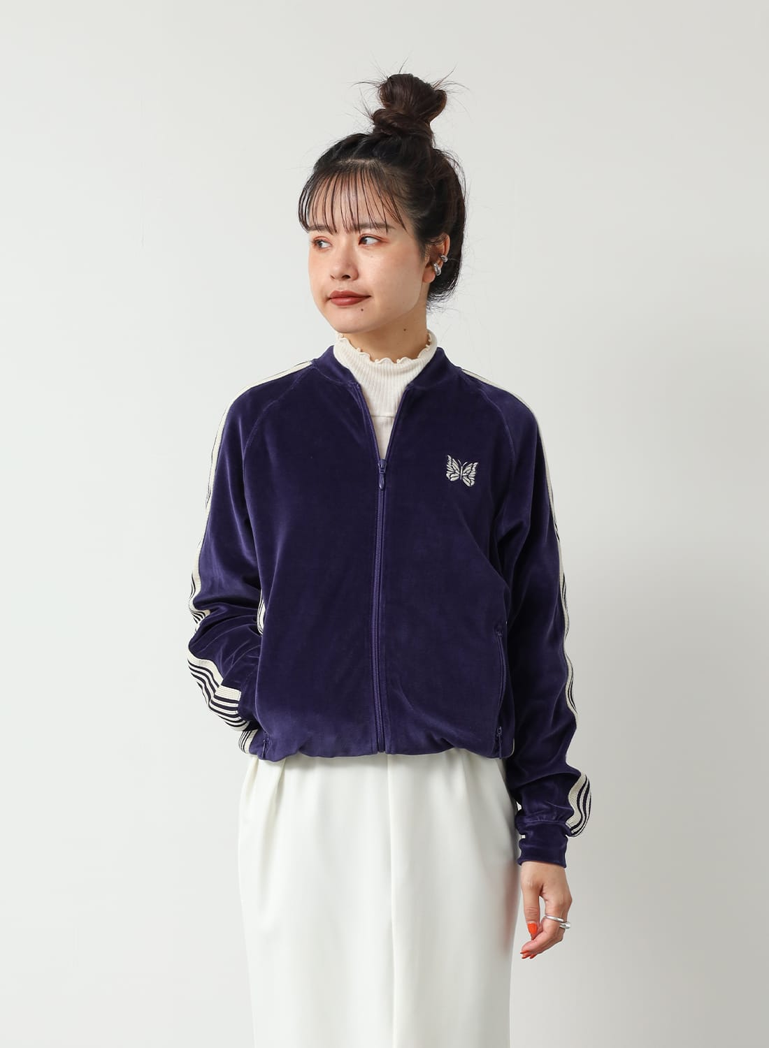 NEEDLES（ニードルズ）Rib Collar Track Jacket - C/PE Velour