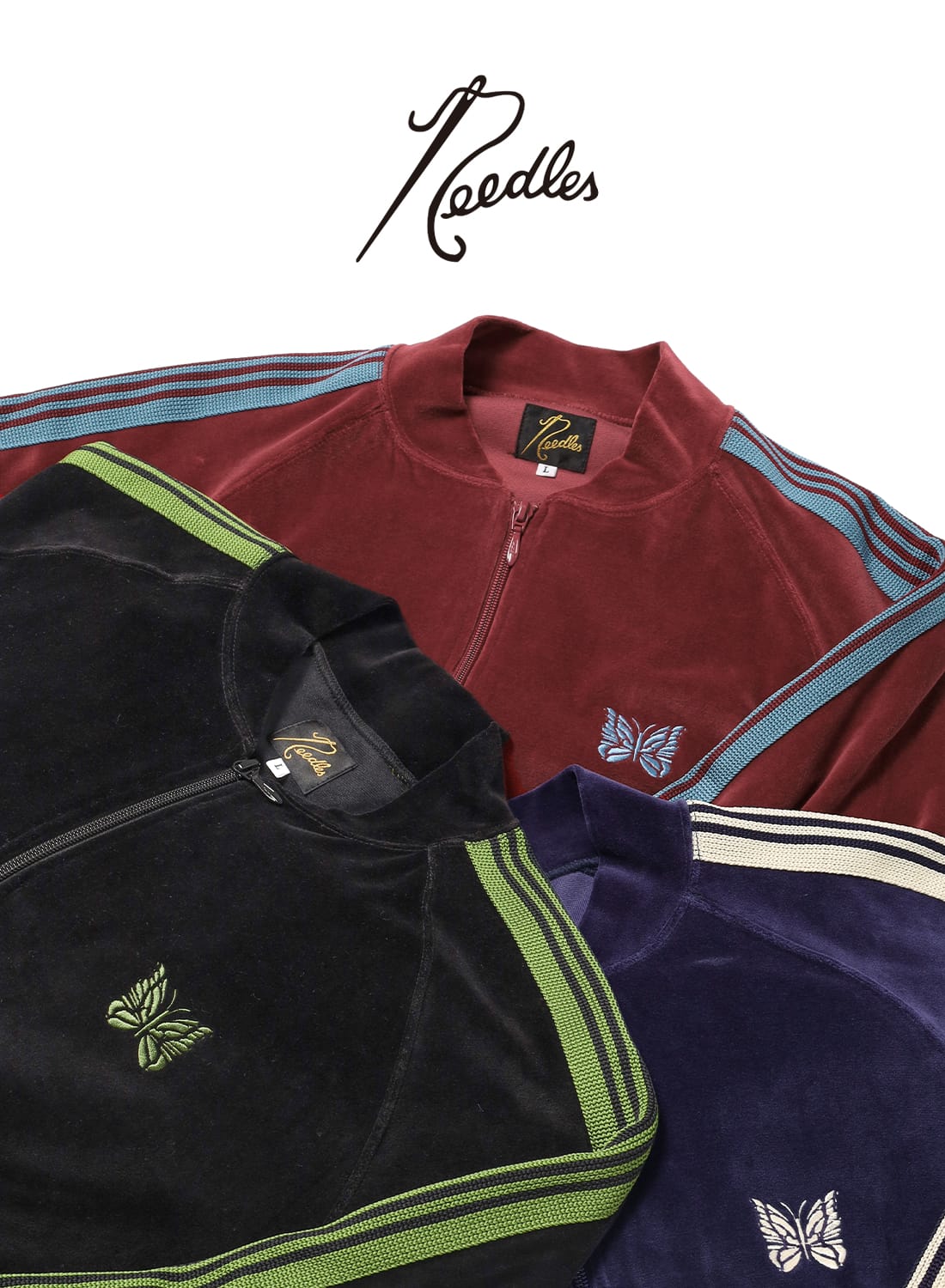 ジャケット・アウター Needles Rib Collar Jacket needles】 . . “RIB COLLAR TRACK JACKET - C/PE VELOUR” color