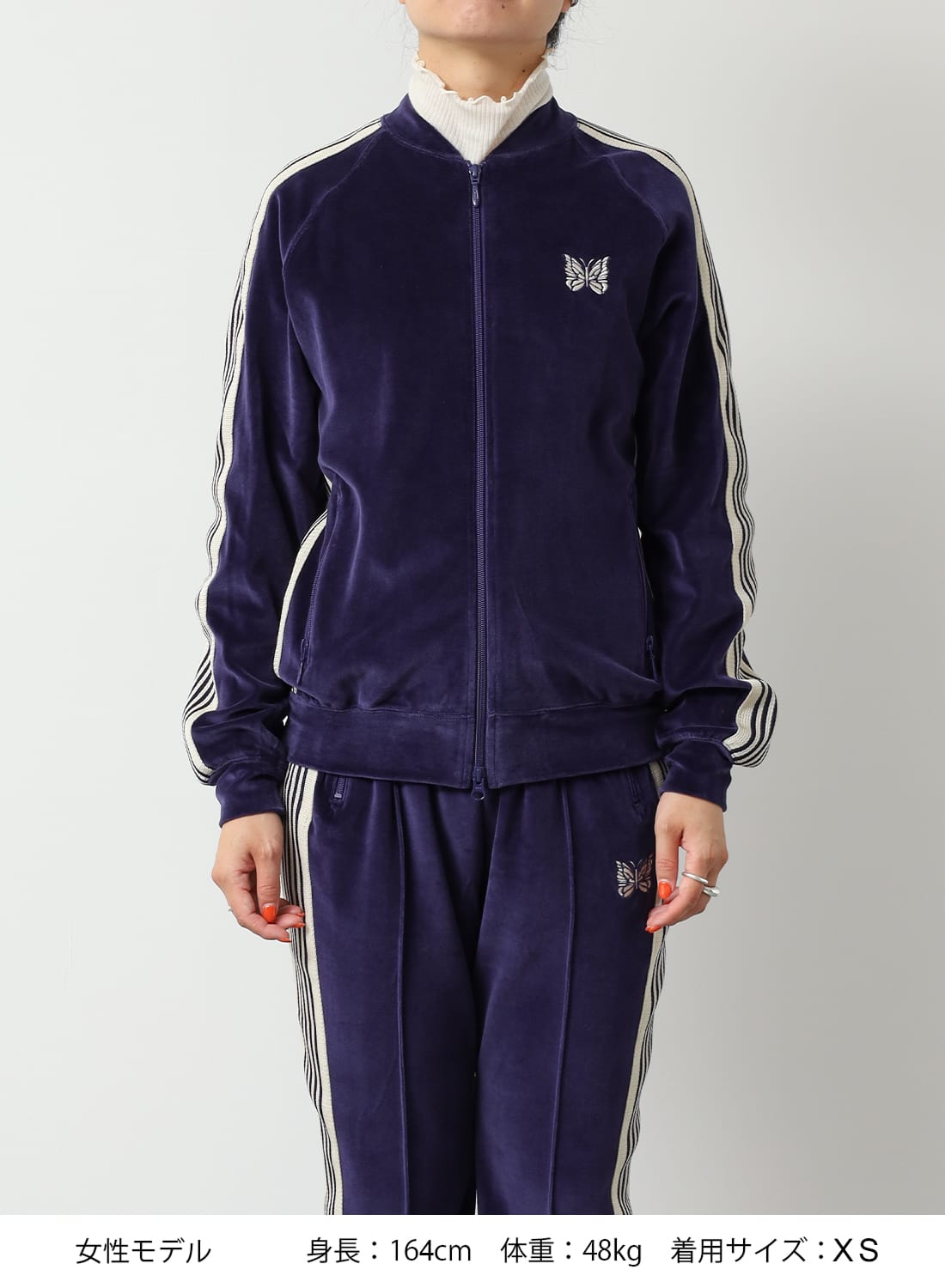Needles トラックジャケット M NEEDLES(ニードルズ)Rib Collar Track Jacket - C/PE Velour