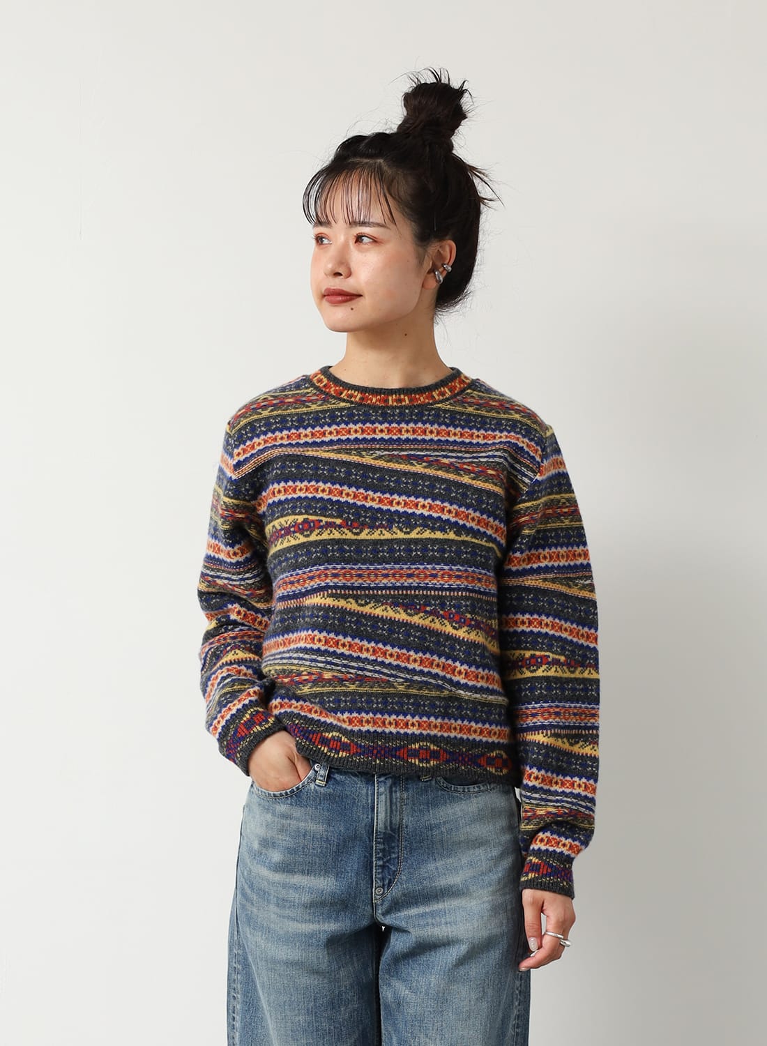 CRAZY FAIR ISLE KNIT P/O|クレイジー フェアアイル ニット プル