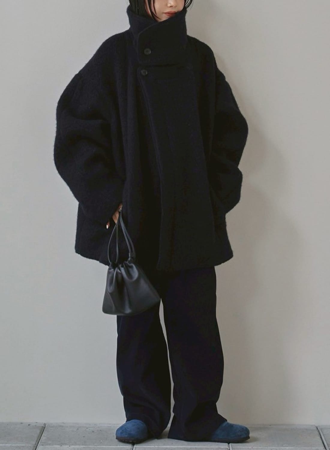 STANDCOLLAR BOUCLE JACKET|スタンドカラー ブークレ ジャケット