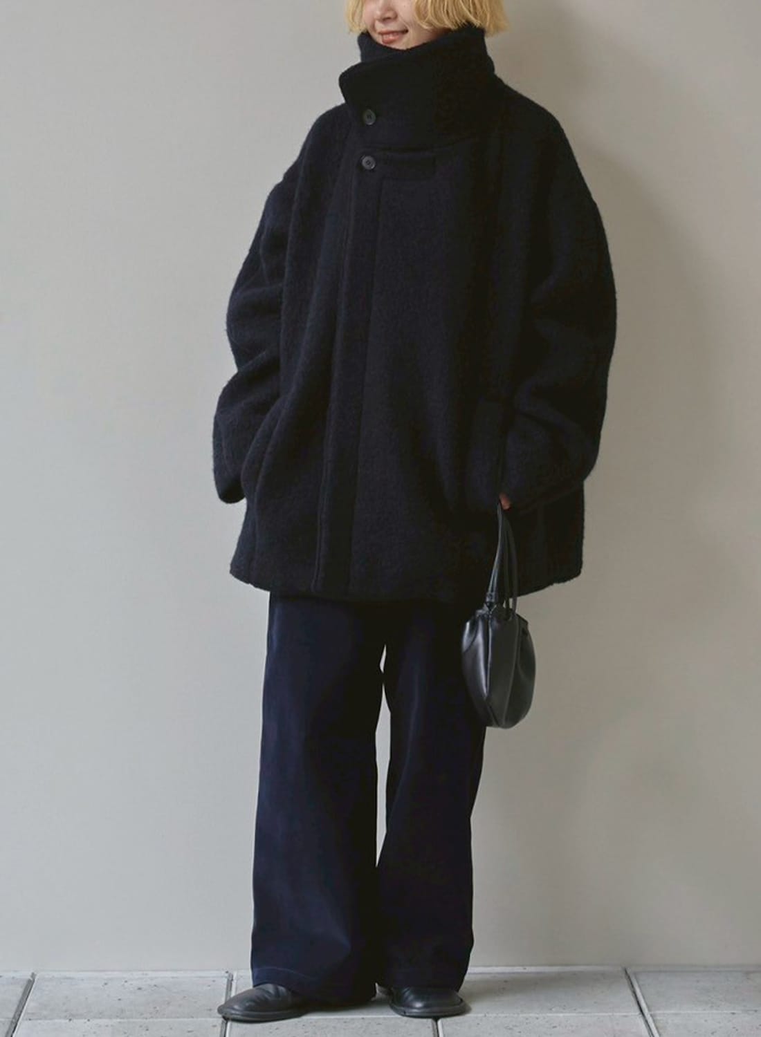 STANDCOLLAR BOUCLE JACKET|スタンドカラー ブークレ ジャケット