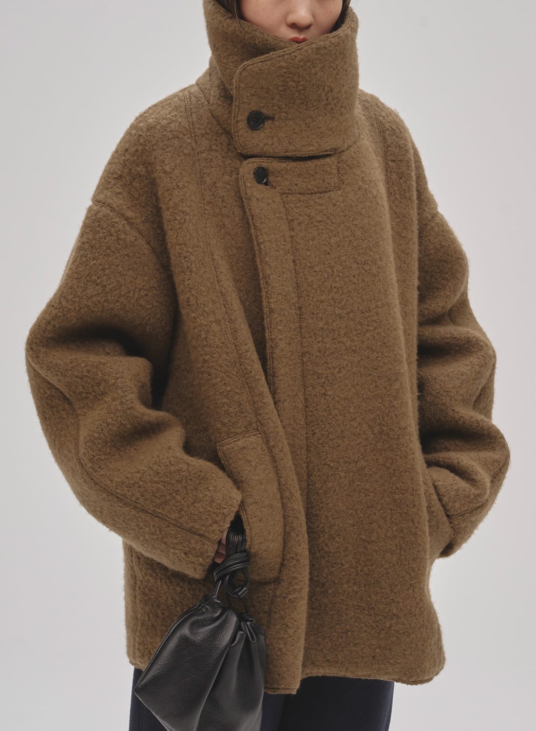 25AW✨トゥデイフル　Standcollar Boucle Jacket　38 STANDCOLLAR BOUCLE JACKET|スタンドカラー ブークレ ジャケット