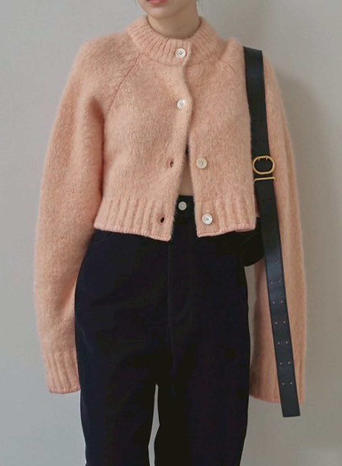 todayful Brushed Knit Cardigan オリーブ Wool Ribknit Cardigan