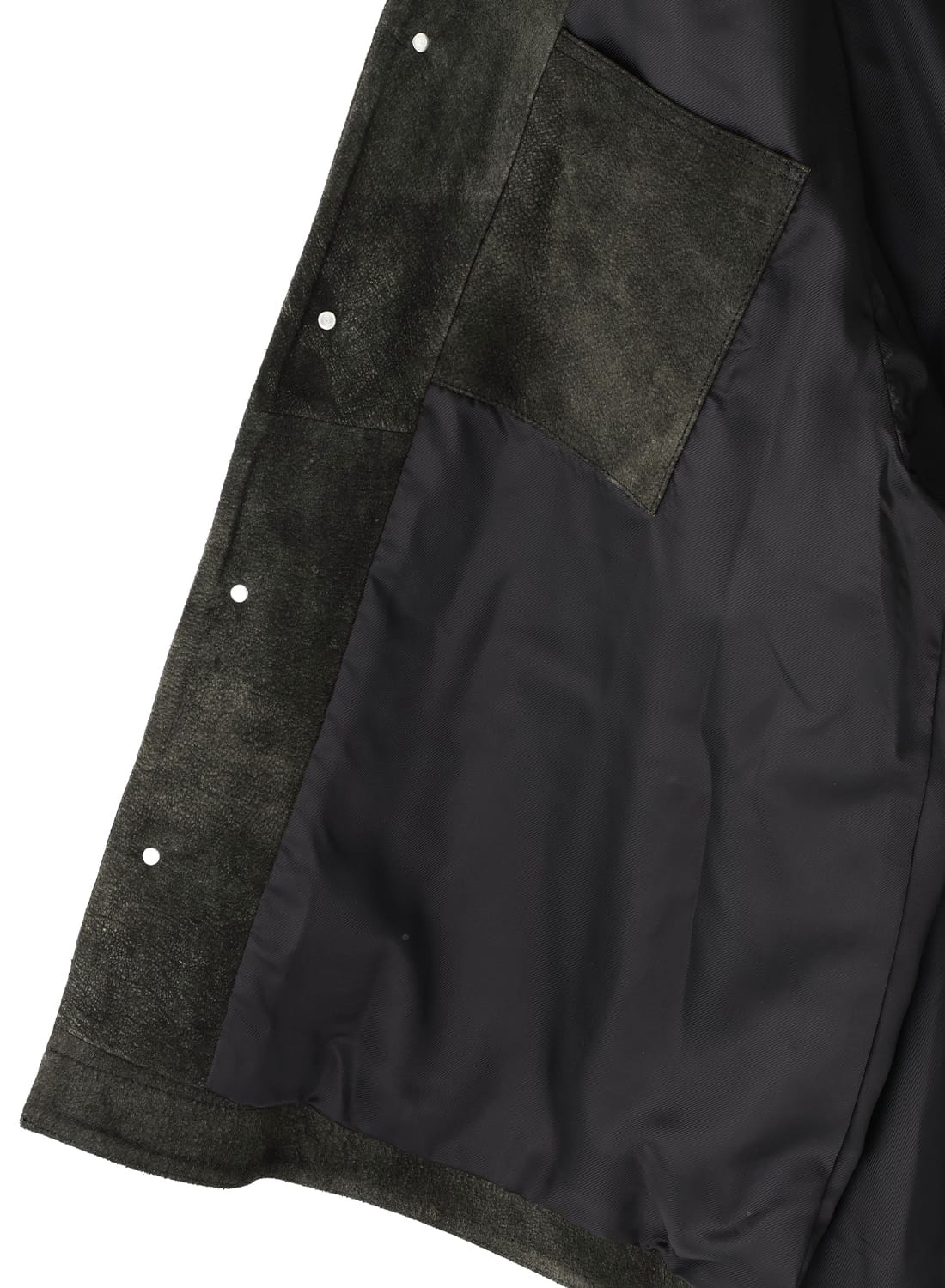 10%OFFクーポン対象】LEATHER MICHIGAN CHORE COAT‐GOAT SUEDE ANTIQUE