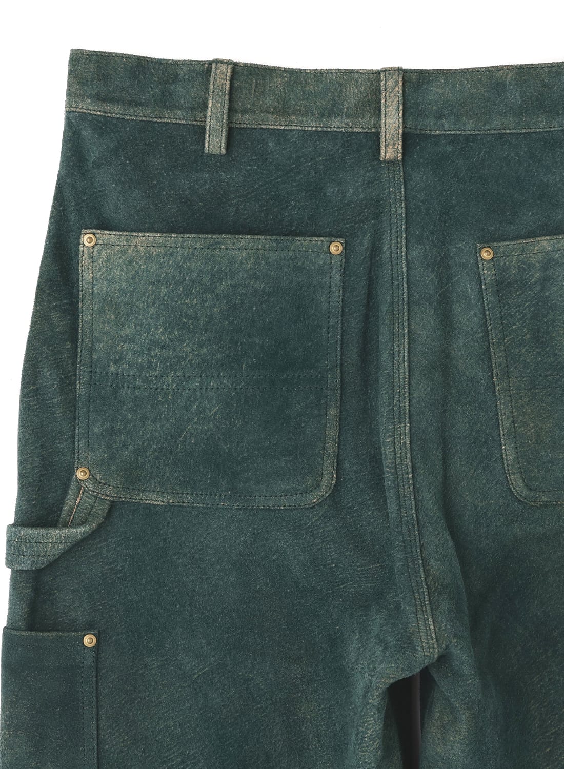 10%OFFクーポン対象】LEATHER DOUBLE KNEE PANTS‐GOAT SUEDE ANTIQUE