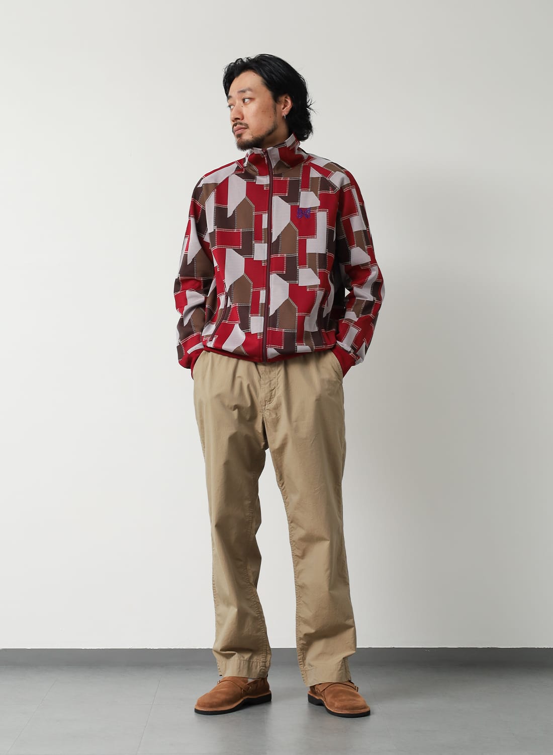 Needles トラックジャケット Mサイズ ジャガード NEEDLES（ニードルズ）Track Jacket - Poly Jacquard（トラック