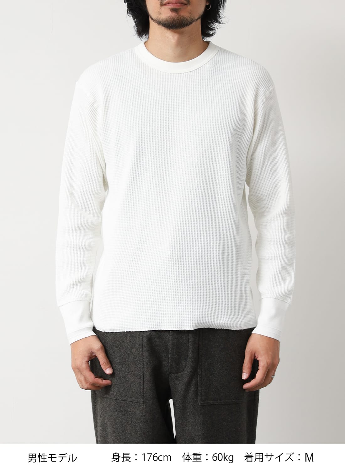 10%OFFクーポン対象】THERMAL KING WAFFLE CREWNECK L/S|サーマル