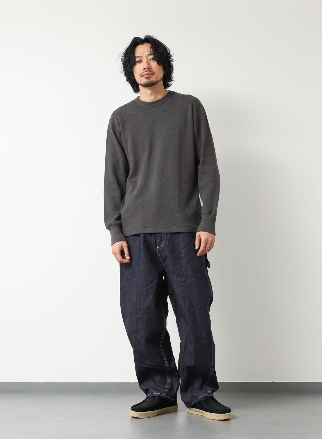THERMAL KING RASCHEL HONEYCOMB CREWNECK L/S |サーマルキング