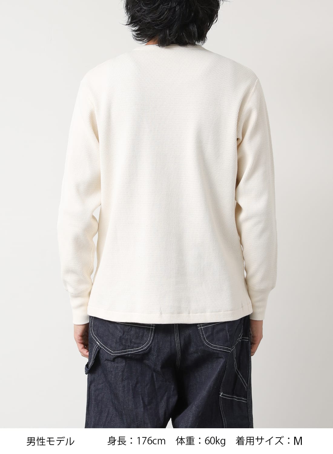 THERMAL KING RASCHEL HONEYCOMB HENLEYNECK L/S|サーマルキング