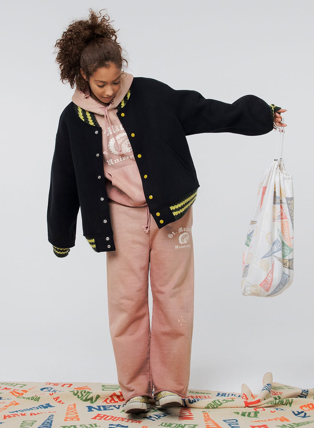 ST. MACLAREN UNIV. SWEATPANTS AGED|セントマクラーレン