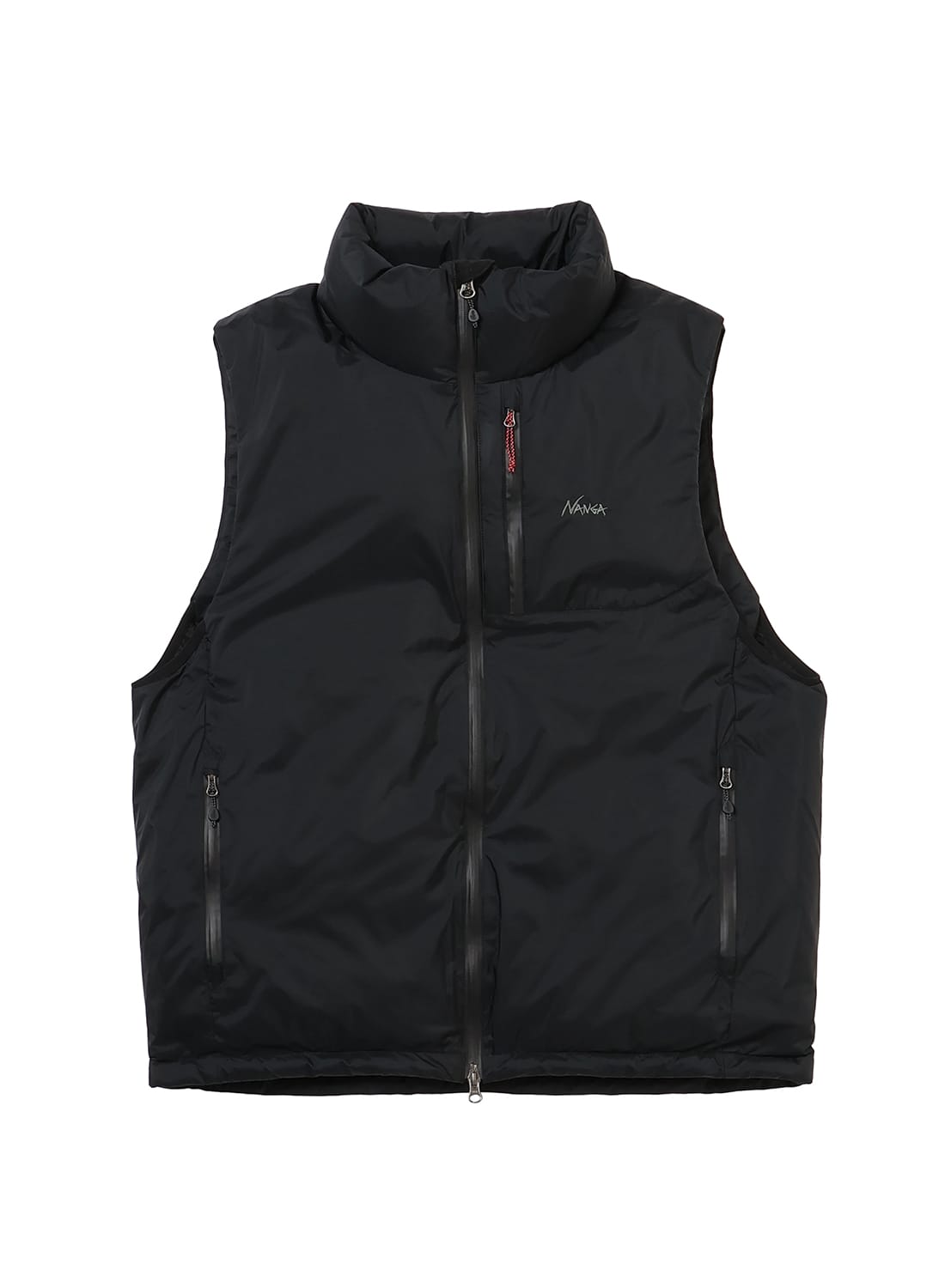 BALMY NANGA ブラック ダウンベスト NANGA（ナンガ）AURORA TEX STAND COLLAR DOWN VEST（オーロラ