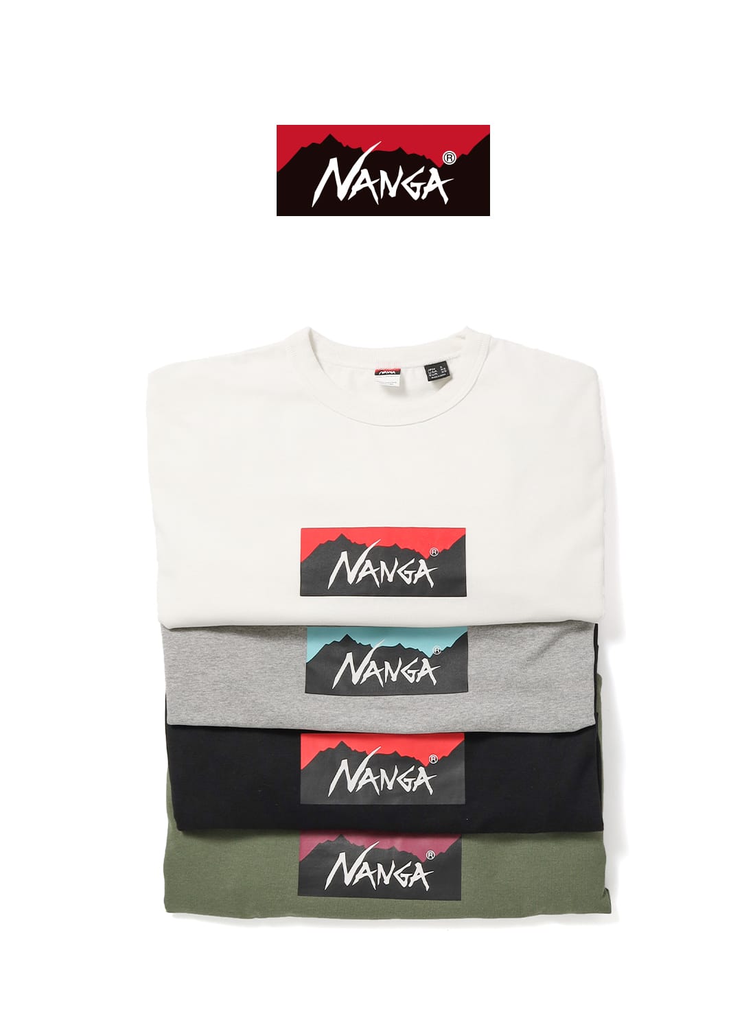NANGA（ナンガ）ECO HYBRID BOX LOGO L/S TEE（エコハイブリッド