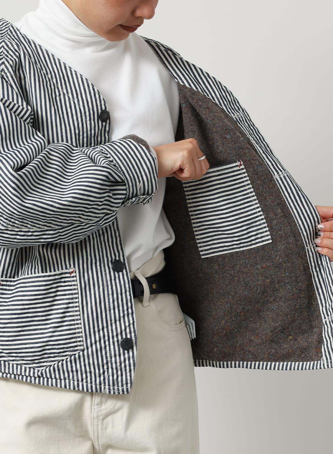 MOONLOID EXCLUSIVE 40S WWII BLANKET LINED ENGINEER JACKET