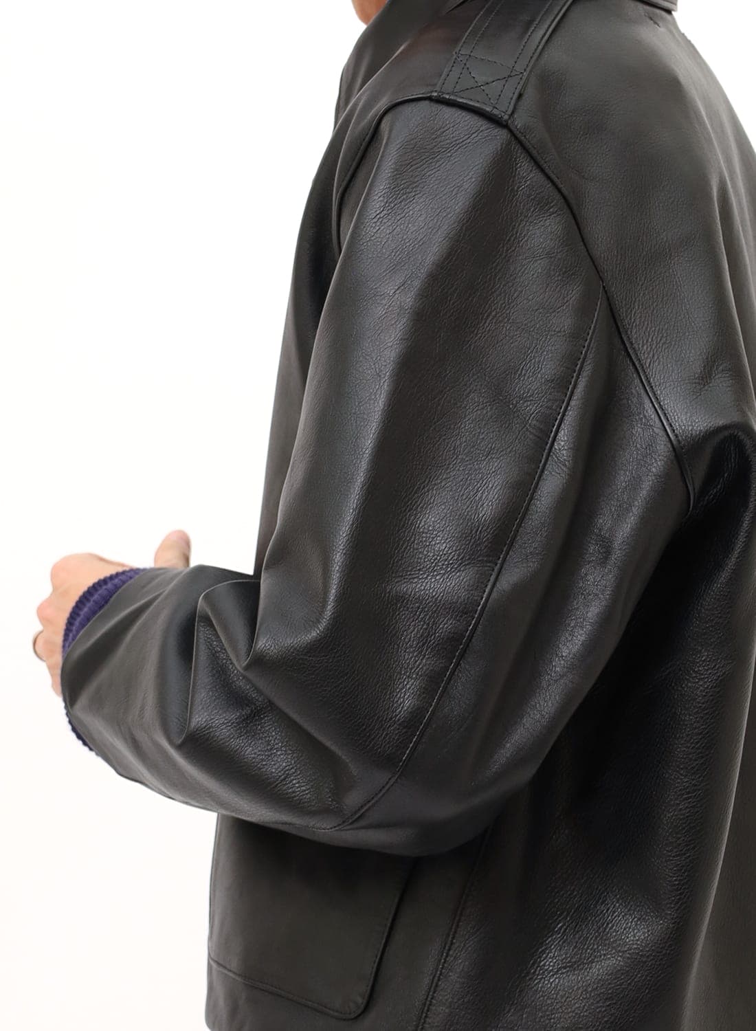 ジャケット・アウター Needles A-2 Jacket Cowhide Lthr M Needles(ニードルズ) 