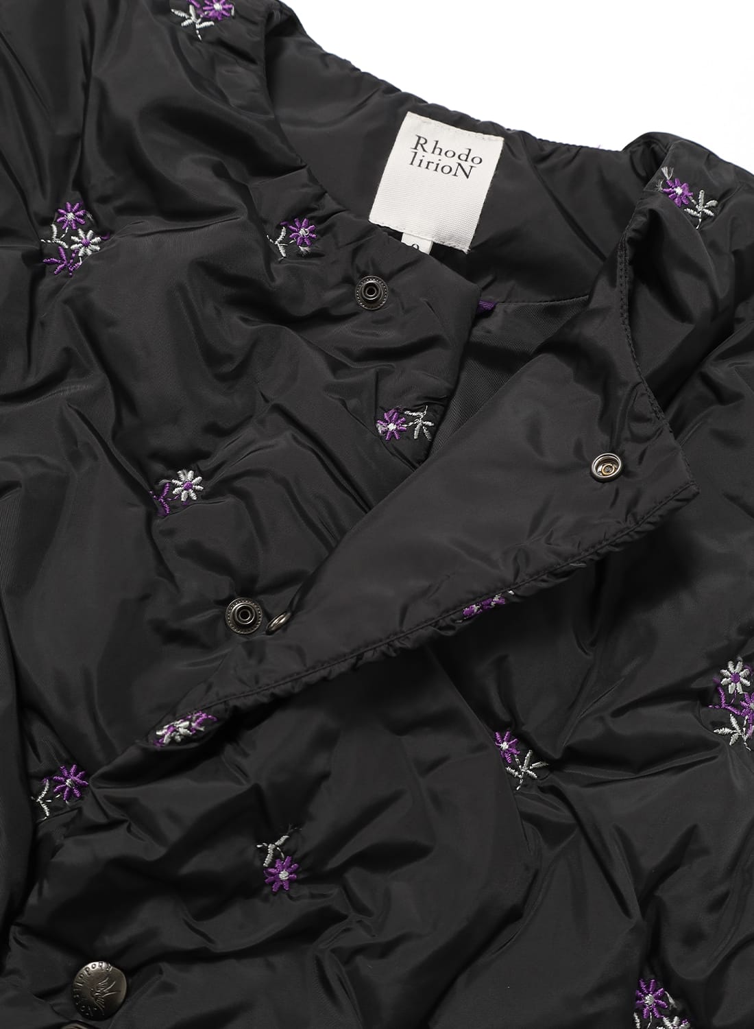 ロドリリオン　パディングベスト PADDED VEST - ORIGINAL FLORAL PATTERN EMBROIDERY|パディッド ベスト