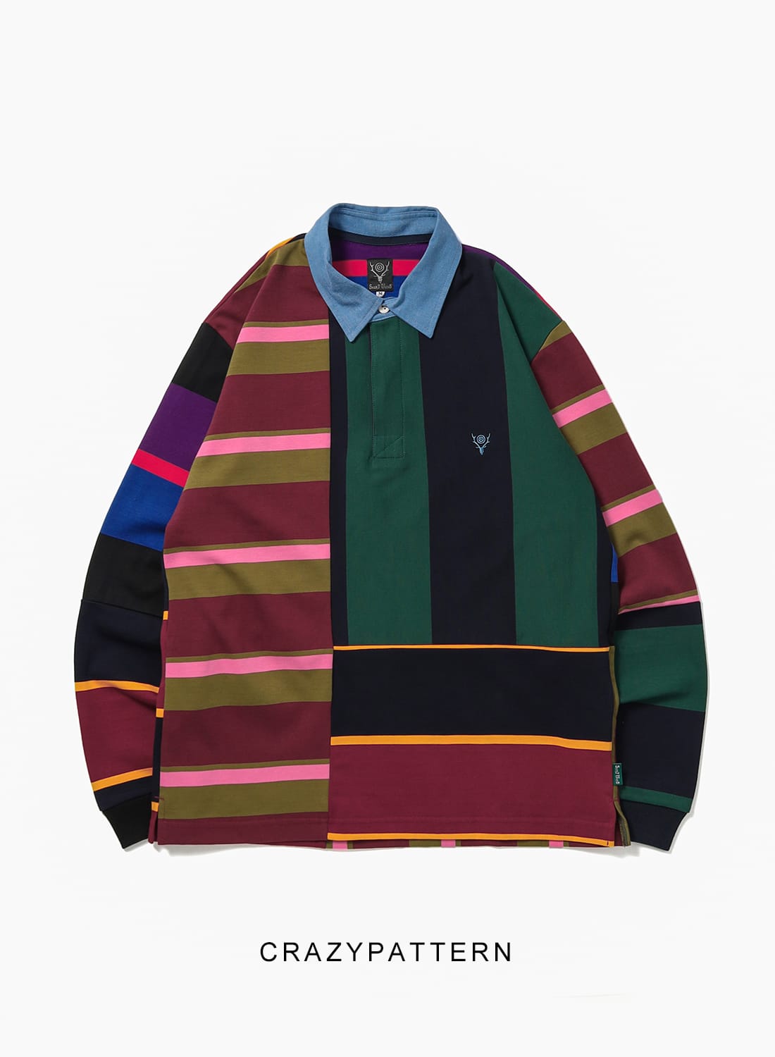 RUGGER SHIRT - COTTON PLAINSTITCH / CRAZY PATTERN B|ラガーシャツ