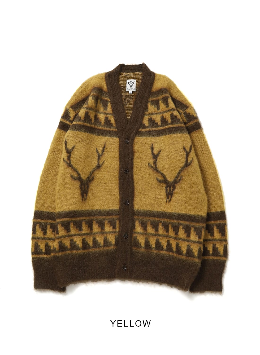 MOHAIR V NECK CARDIGAN SWEATER - NORDIC SKULL|モヘア Vネック