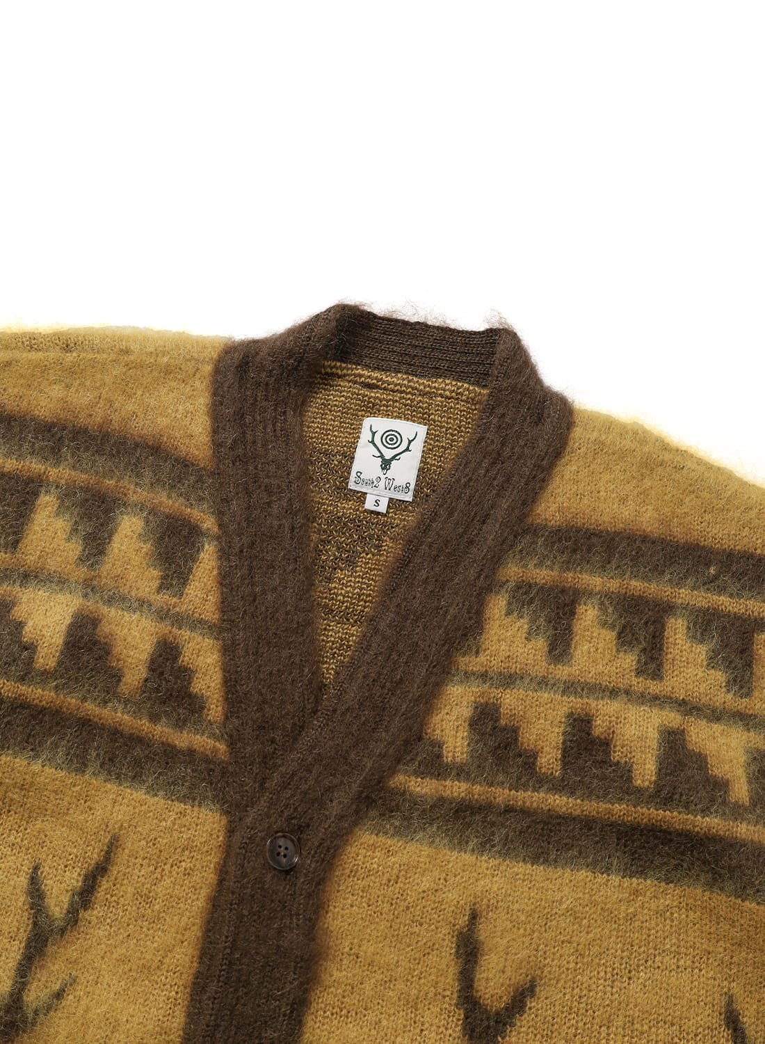 MOHAIR V NECK CARDIGAN SWEATER - NORDIC SKULL|モヘア Vネック