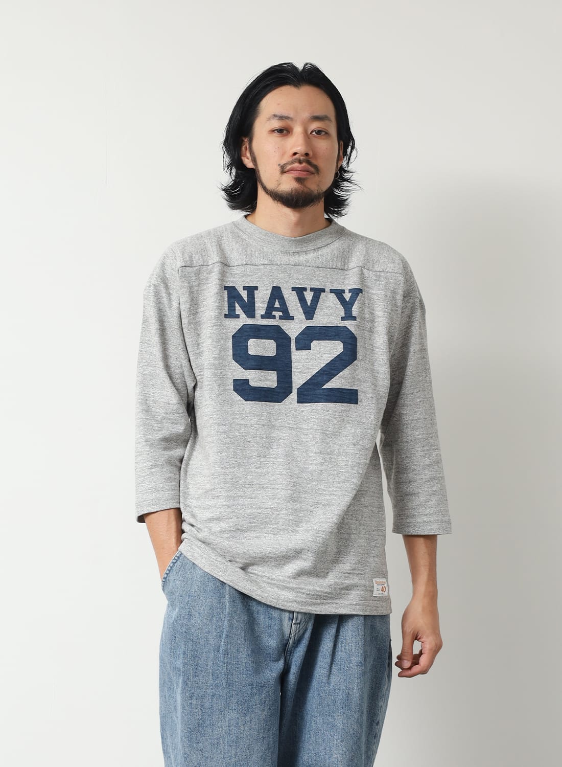 LOT 4063 3/4 SLEEVE FOOTBALL T-SHIRT “NAVY 92”|Lot 4063 7分袖