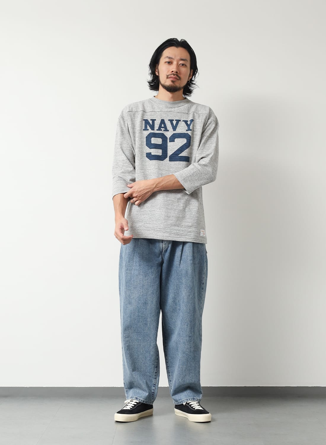 LOT 4063 3/4 SLEEVE FOOTBALL T-SHIRT “NAVY 92”|Lot 4063 7分袖