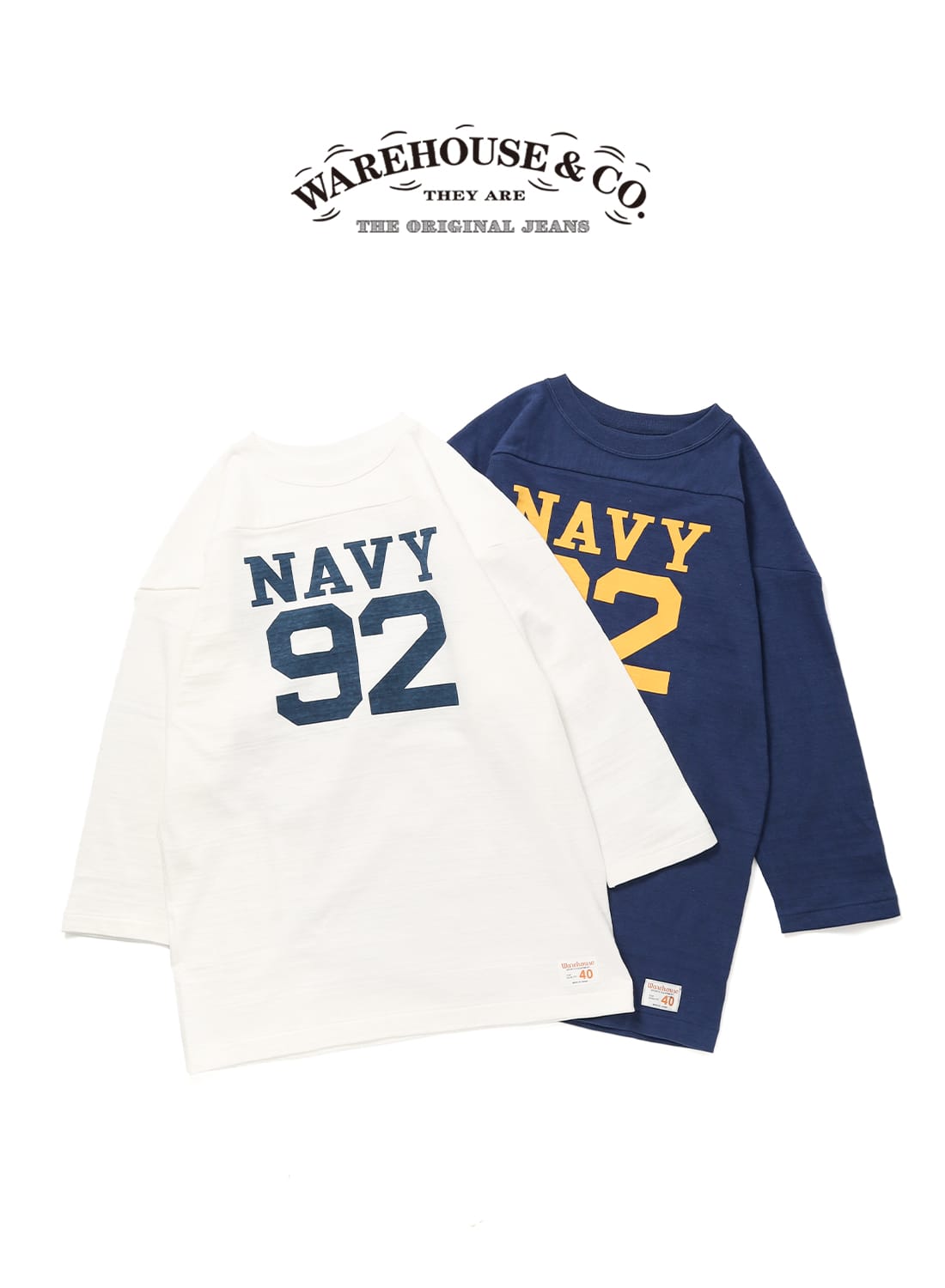 LOT 4063 3/4 SLEEVE FOOTBALL T-SHIRT “NAVY 92”|Lot 4063 7分袖