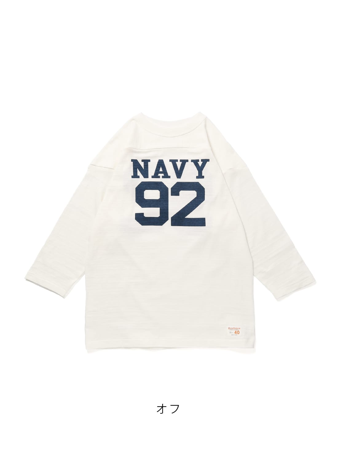LOT 4063 3/4 SLEEVE FOOTBALL T-SHIRT “NAVY 92”|Lot 4063 7分袖