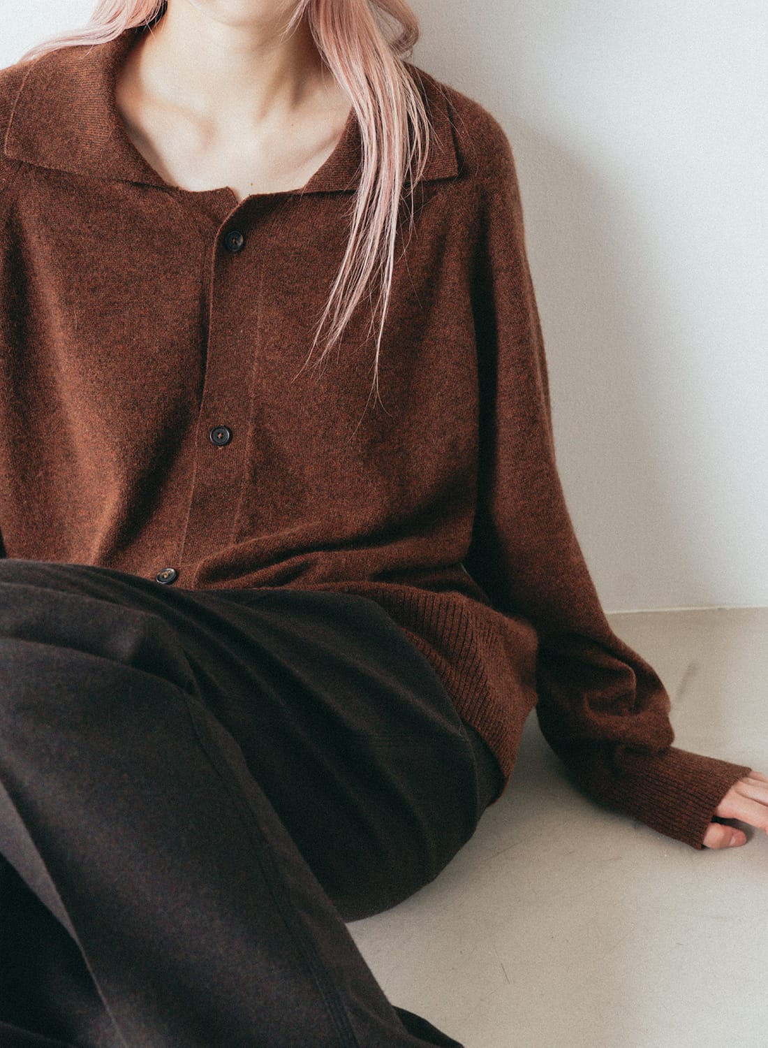 INNER MONGORIAN CASHMERE GARDIGAN I|インナー モンゴリアン カシミヤ