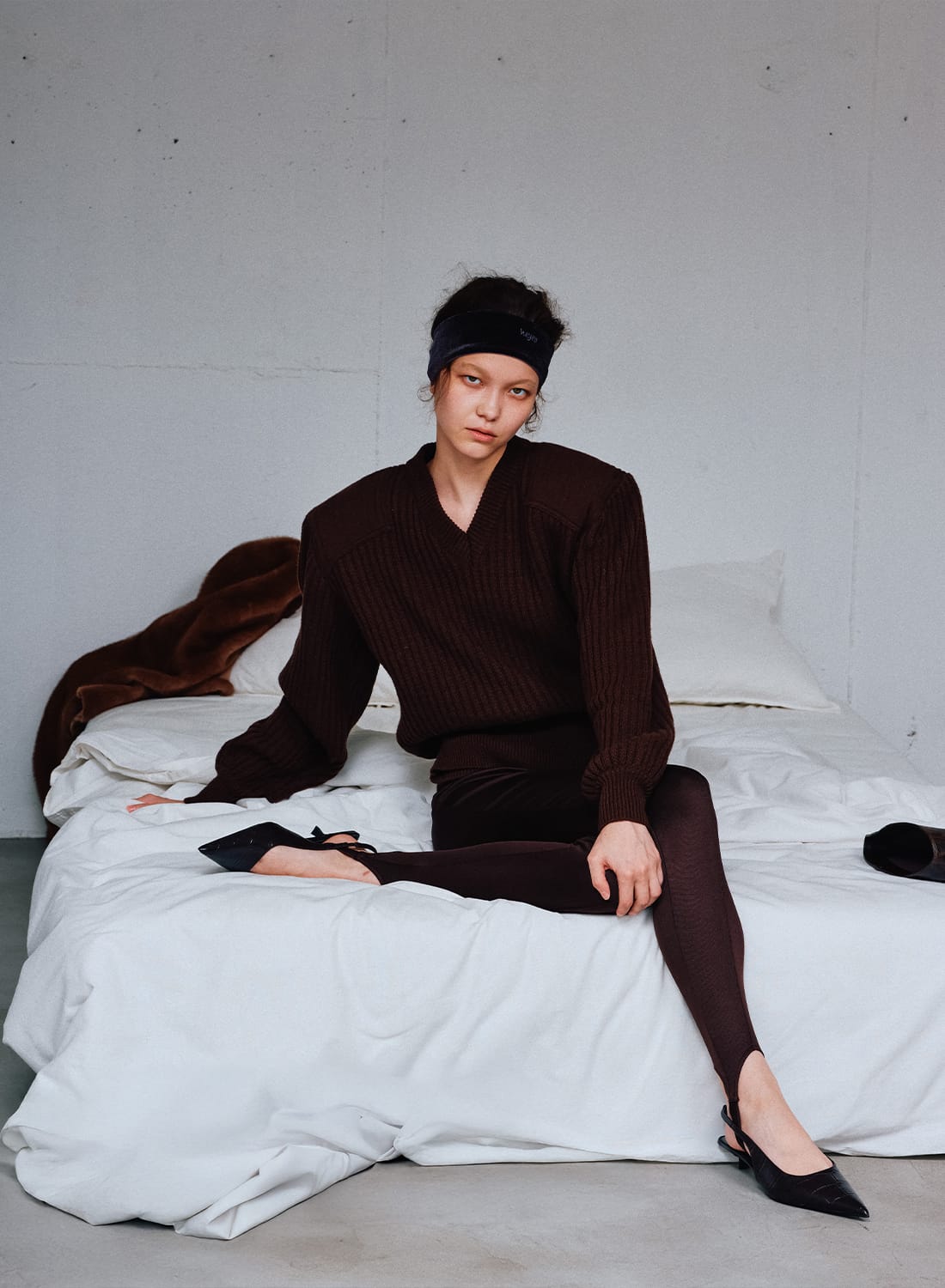 VELOUR LOGO HAIRBAND|ベロアロゴヘアバンドベロアロゴヘアバンド