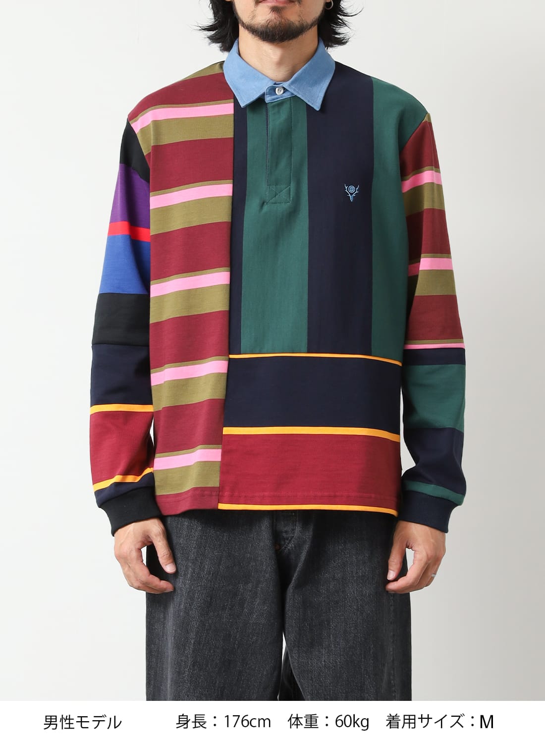 RUGGER SHIRT - COTTON PLAINSTITCH / CRAZY PATTERN B|ラガーシャツ