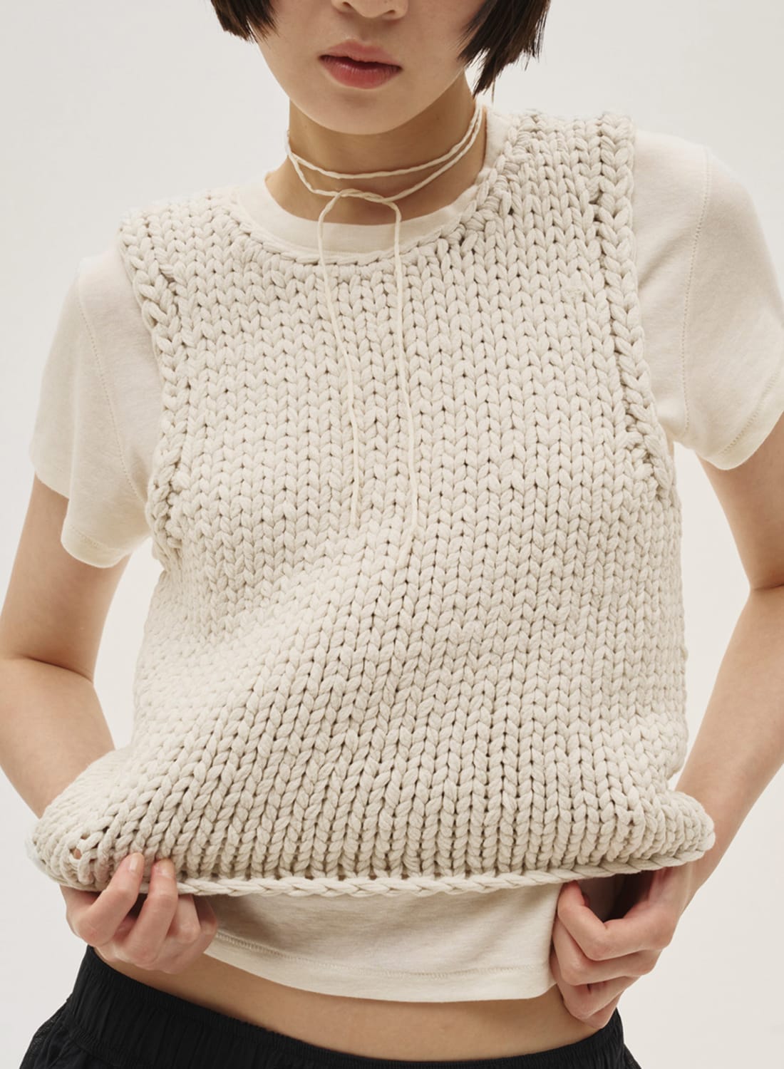 HAND KNIT VEST|【26SS先行予約】ハンドニットベスト【26SS先行予約