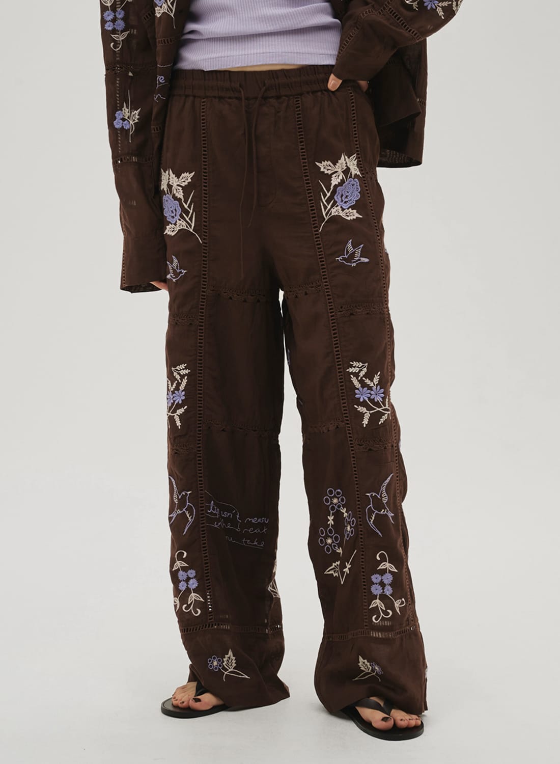 EMBROIDERY PATCHWORK TROUSERS|【26SS先行予約】エンブロイダリー