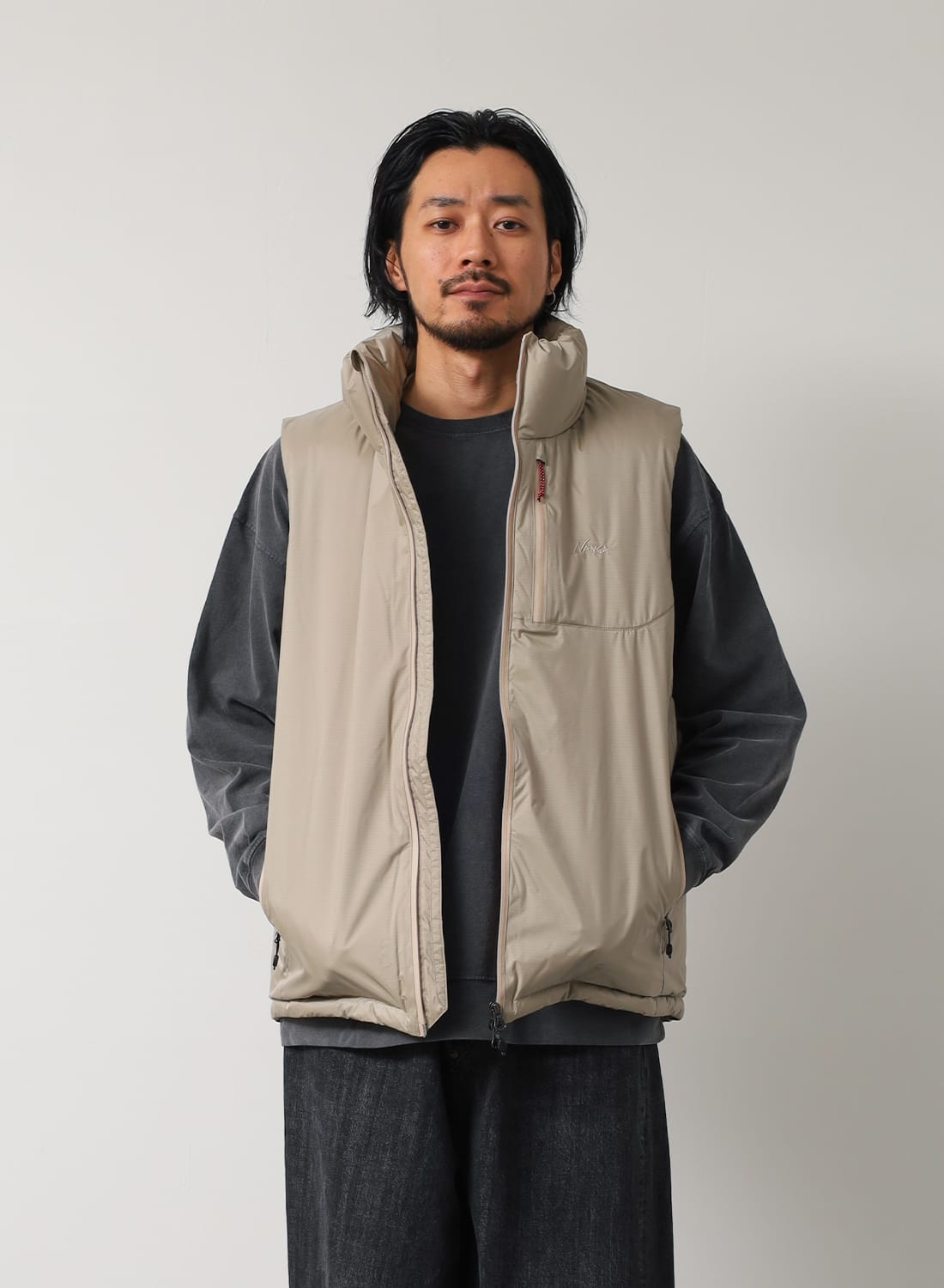 ポイントアップ】AURORA TEX STAND COLLAR DOWN VEST|オーロラテックス