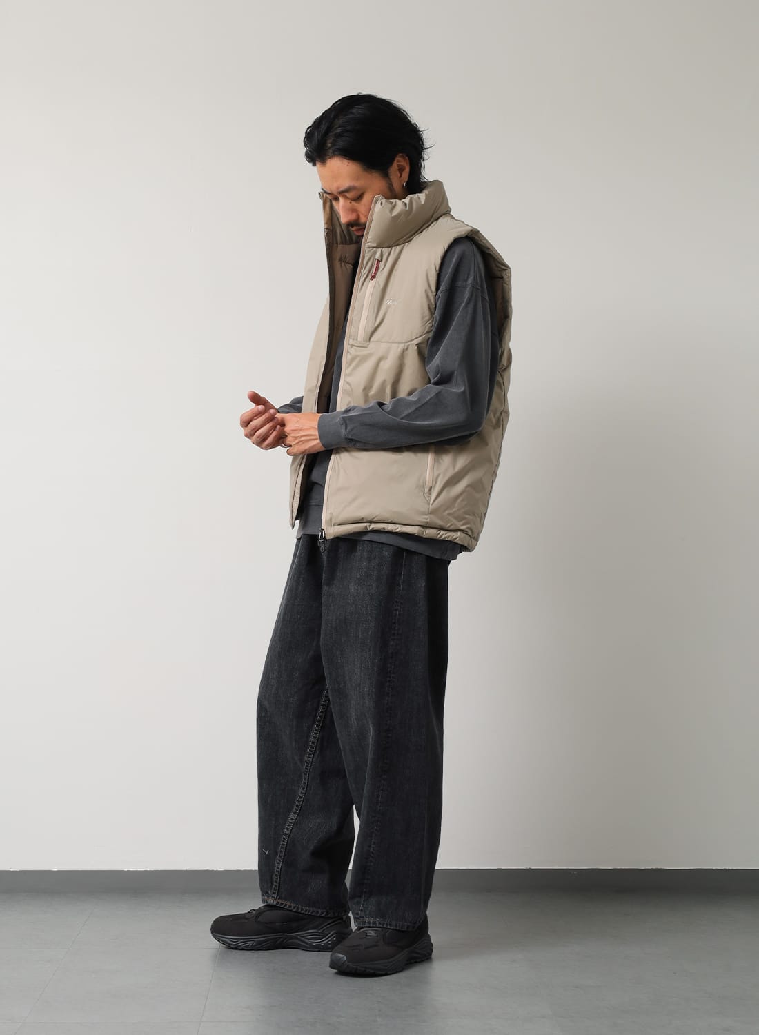 AURORA TEX STAND COLLAR DOWN VEST|オーロラテックス スタンドカラー