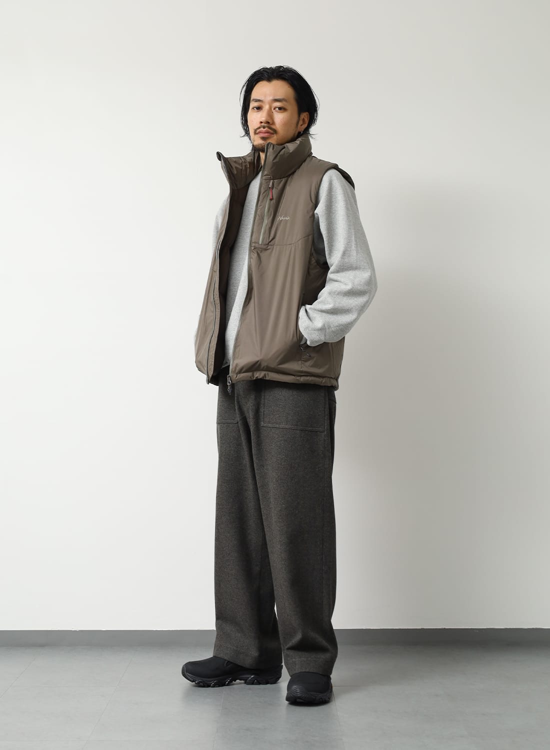 ポイントアップ】AURORA TEX STAND COLLAR DOWN VEST|オーロラテックス