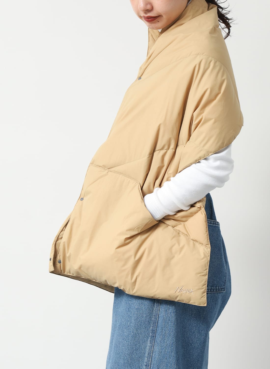 ポイントアップ】DOWN PONCHO MUFFLER|ダウン ポンチョ マフラーダウン