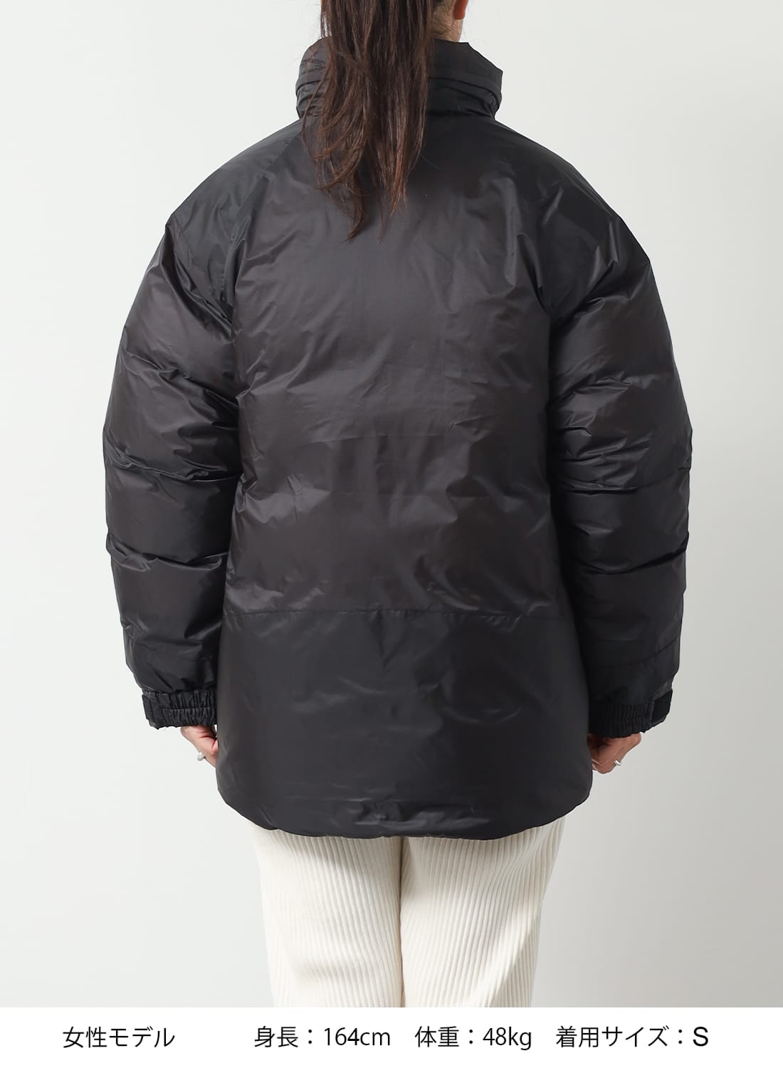 美品♡ 自由区 ノーカラー ライトダウンジャケット 大きいサイズ46 黒 ノーカラージャケット（自由区）（フード有無：なし）のおすすめ人気