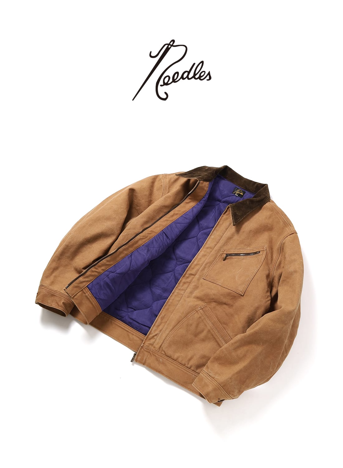 ZIPPED WORK JACKET - DUCK CANVAS / KAKISHIBU PAINT|ジップドワーク