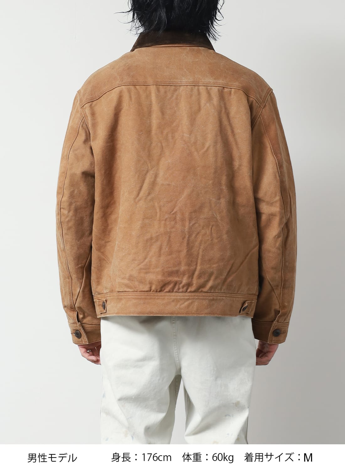 ZIPPED WORK JACKET - DUCK CANVAS / KAKISHIBU PAINT|ジップドワーク