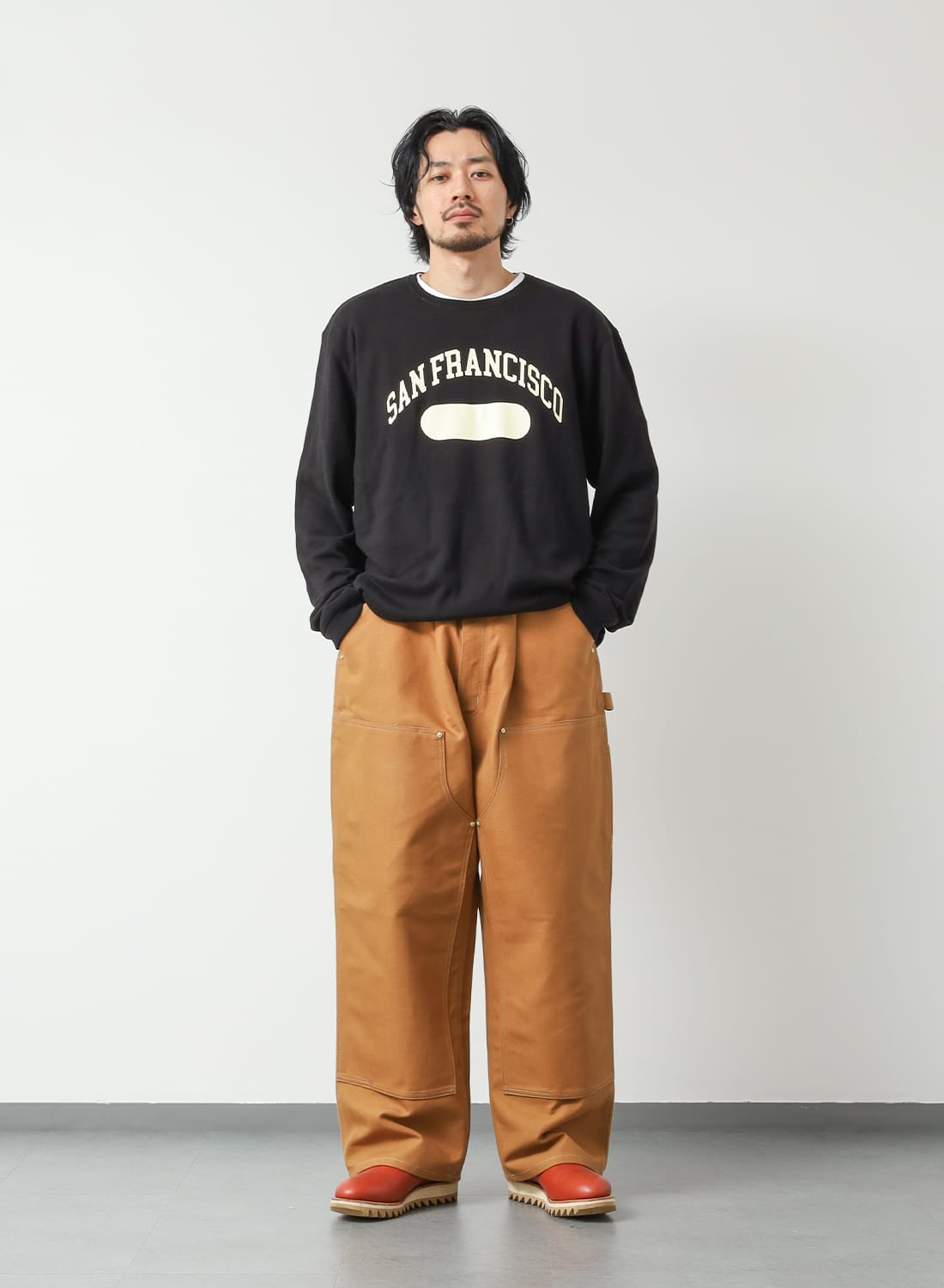 US CARHARTT DOUBLE-KNEE ONE-TUCK FIRM PAINTER PANTS|US カーハート