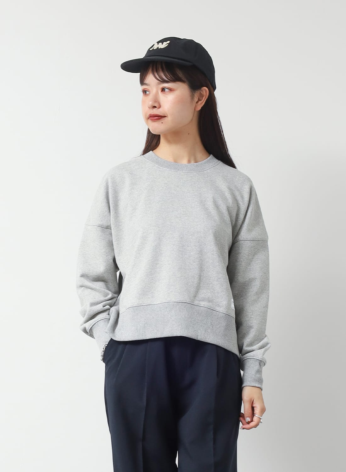 NANGA(ナンガ)/ECO HYBRID SWEATSHIRT W(エコ ハイブリッド スウェットシャツ ウィメンズ)/レディース トップス スウェット クロップドスウェット NW2442-1F005-B ECO HYBRID SWEATSHIRT W|エコ ハイブリッド スウェットシャツ
