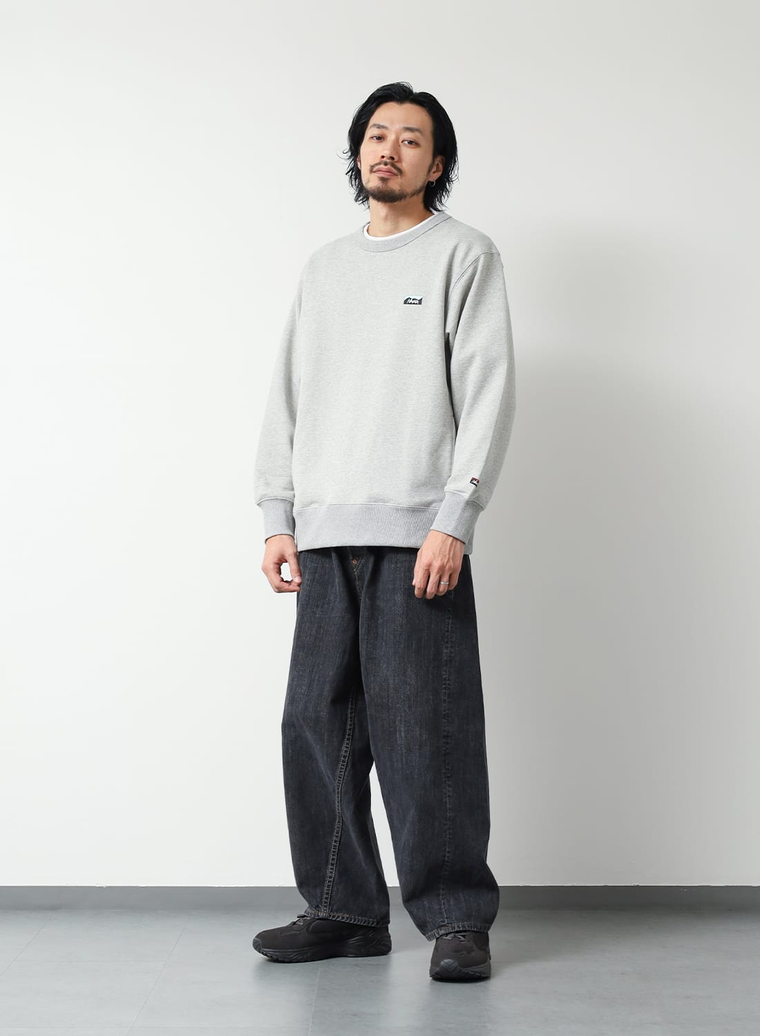 ポイントアップ】ECO HYBRID MINI BOX LOGO EMBROIDERY SWEATSHIRT