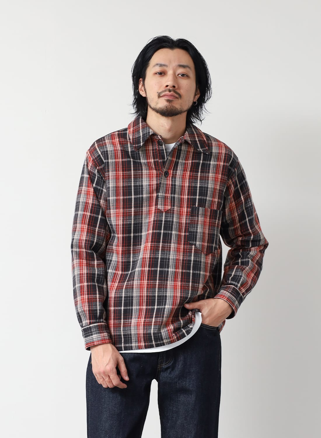 LOT 3063 1930'S WPA ONE POCKET PULLOVER FLANNEL SHIRTS|Lot 3063