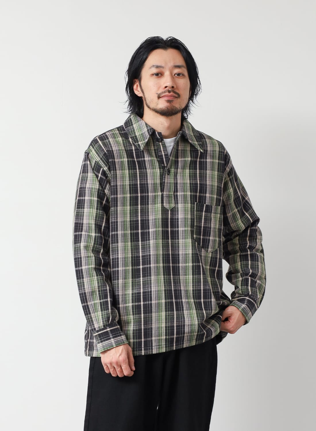 新品 ウエアハウス 3063 プルオーバー ワンポケ ワーク シャツ ジャケット ウエアハウス WAREHOUSE Lot.3063 1930's WPA ONE POCKET PULLOVER